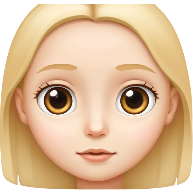 a child's face with big, bright eyes, simple and friendly emoji