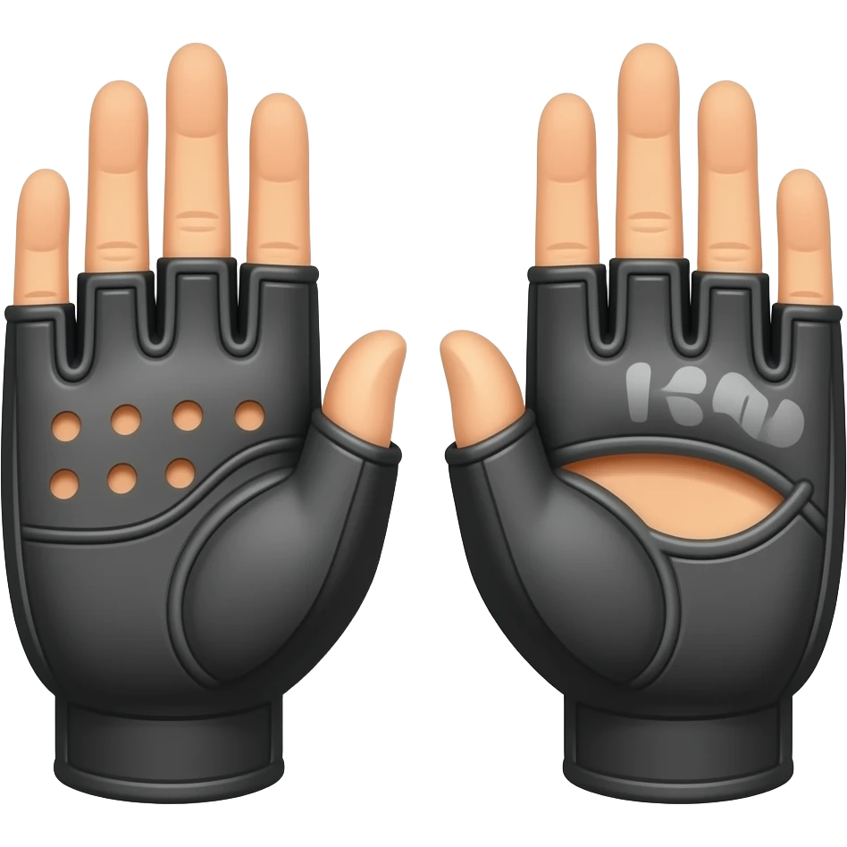 fingerless gym gloves emoji