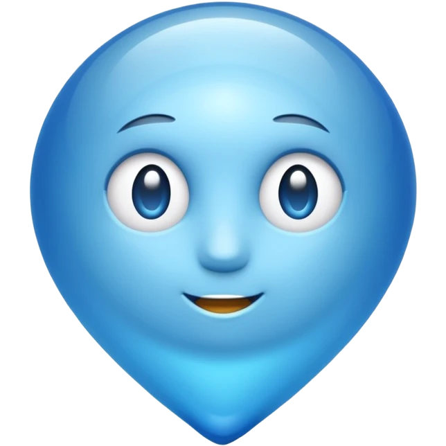 speech bubble with a blue teardrop emoji