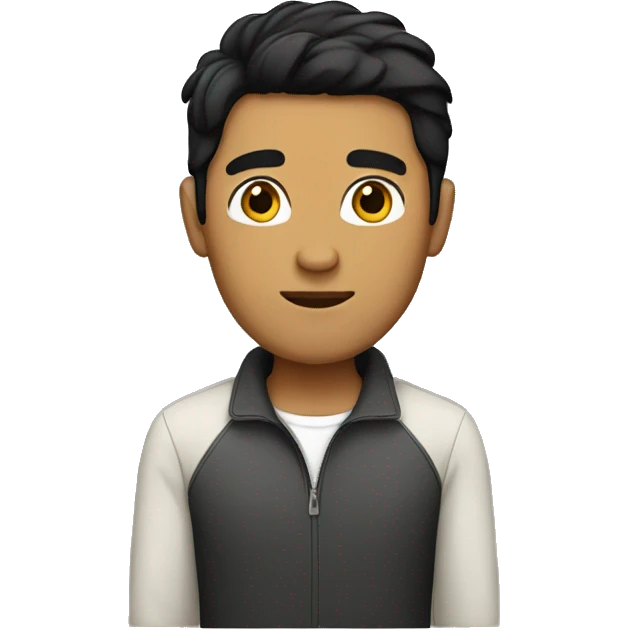 tan guy with black hair emoji