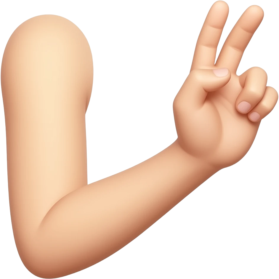 emoji ganzer arm ellenbogen geste offene hand, kein körper emoji