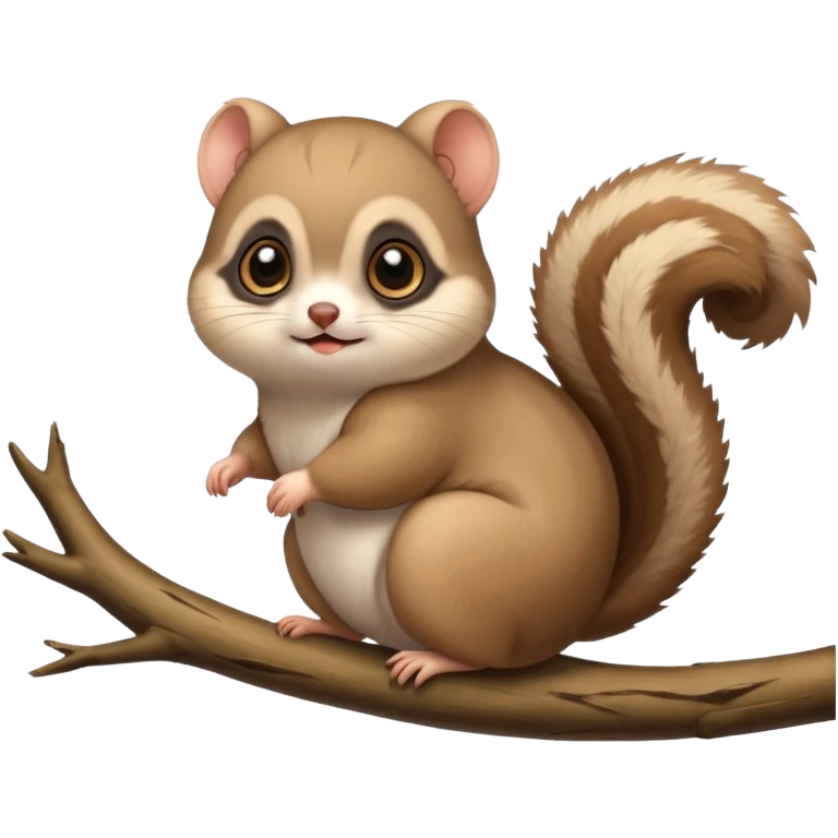 Fat and cute Japanese flying squirrel  emoji