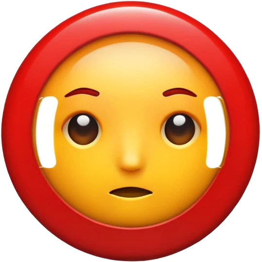 A solid red circle, bright and vivid, symbolizing focus, attention, or alertness emoji