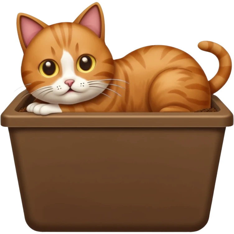 Cat pooping emoji