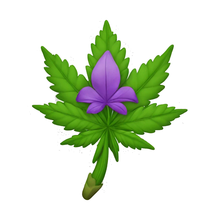 Flor de marihuana emoji
