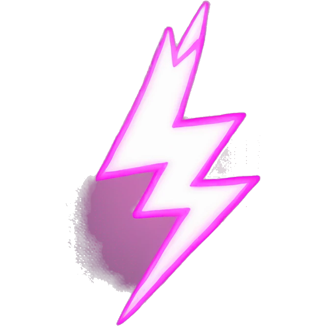 pink lightning  emoji