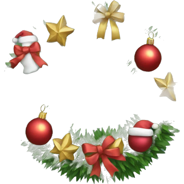 Christmas wreath emoji