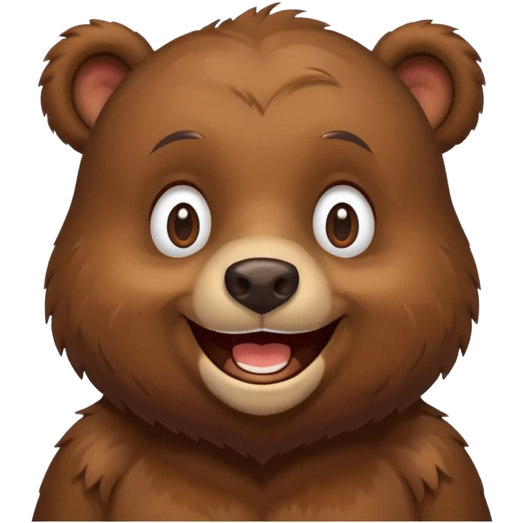 un ours très joyeux emoji