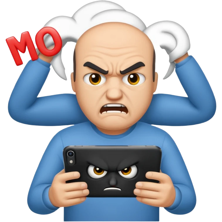 Big text "mopo" above and an angry man emoji