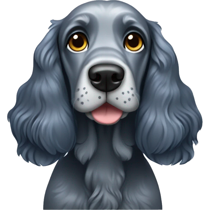 Blue roan cocker spaniel  emoji