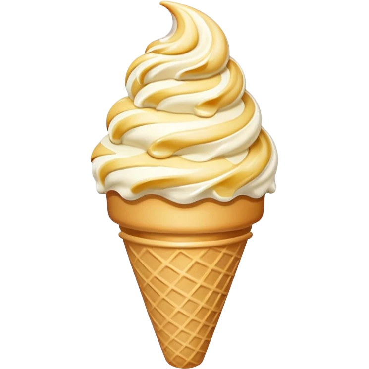 vanilla ice cream cone emoji