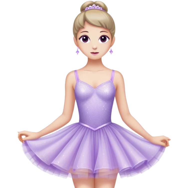 Lilac ballerina dress sparkly tulle  emoji