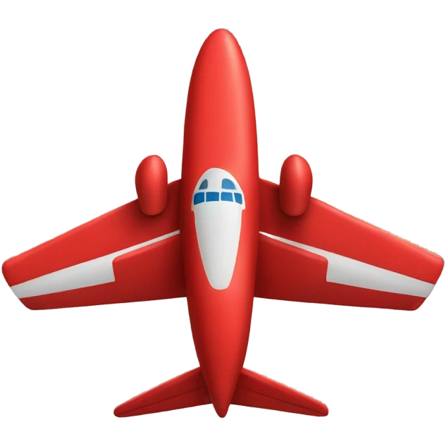 Red plane in the air emoji