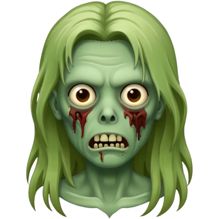 Zombie cabelo longo emoji