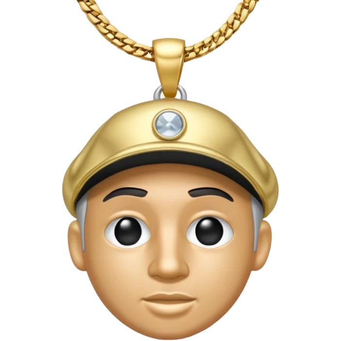 silver rapper necklace emoji