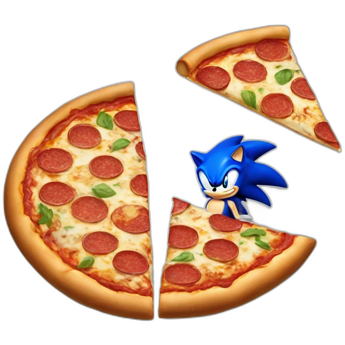 Sonic qui fait une pizza emoji