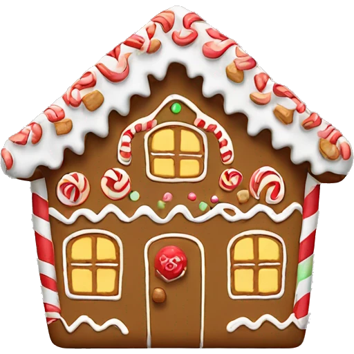gingerbread house emoji