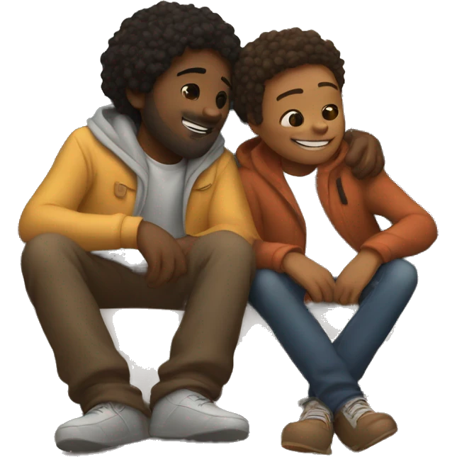 cozy moment between friends emoji