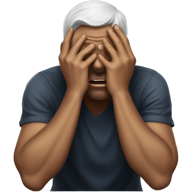 Man sad after losing bets emoji
