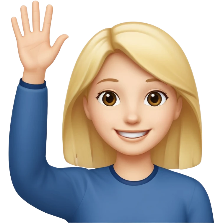 smiling face with one hand up, waving gesture emoji