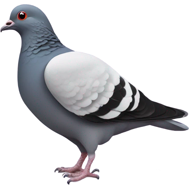 Pigeon with hearts emoji