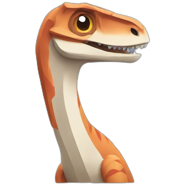 Google pixel style velociraptor emoji