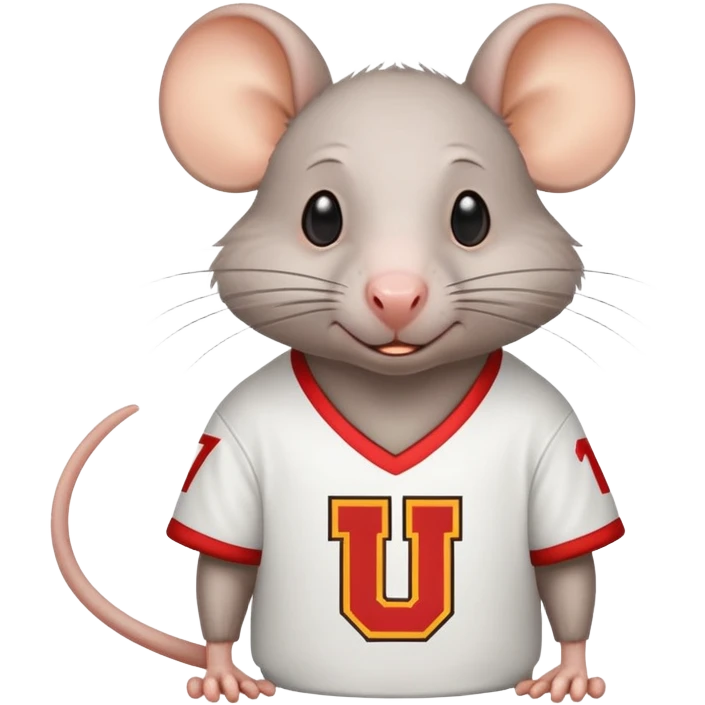 Ugly rat wearing a white jersey that says Tkachuk emoji