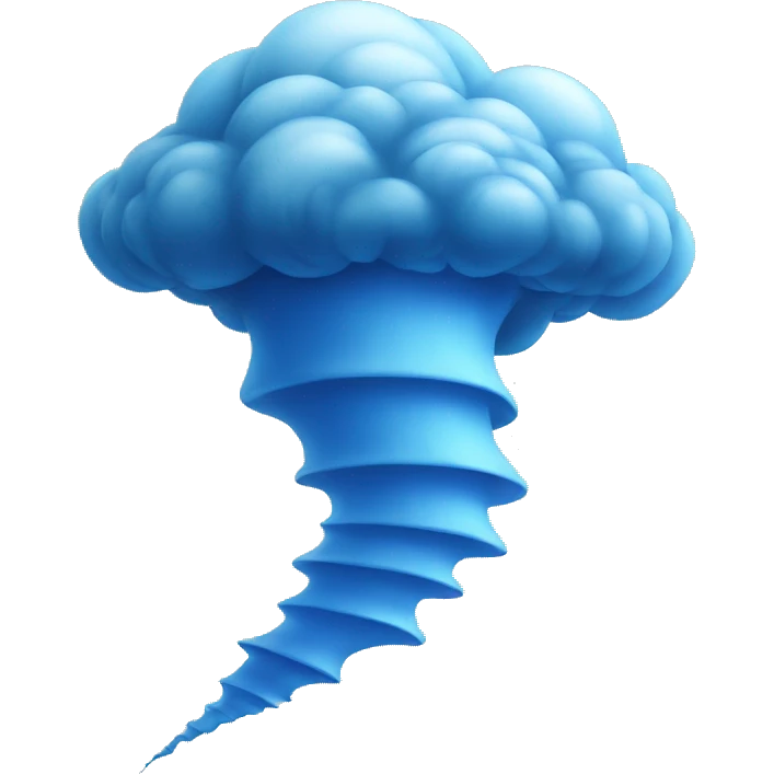 blue transparent tornado emoji