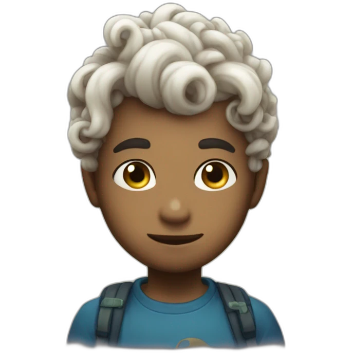 cute kraken boy hello emoji