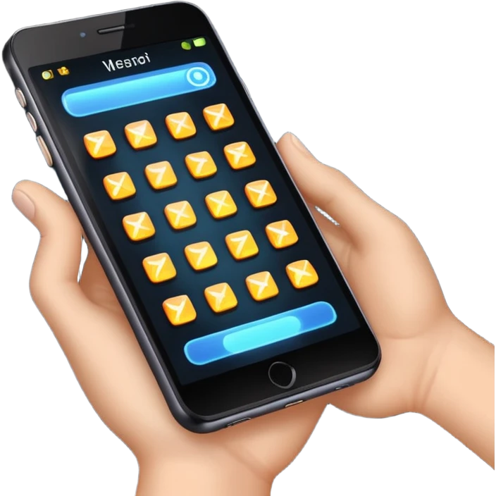 a phone showing the game weaver being played on it  emoji