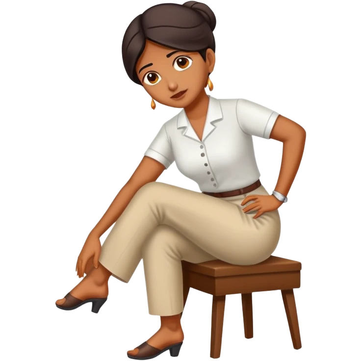 Indian Office lady with sore ankle emoji