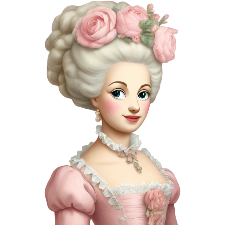 Dainty floral soft pink marie antoinette painting emoji
