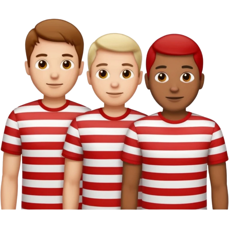 Men with red Striped Shirt emoji