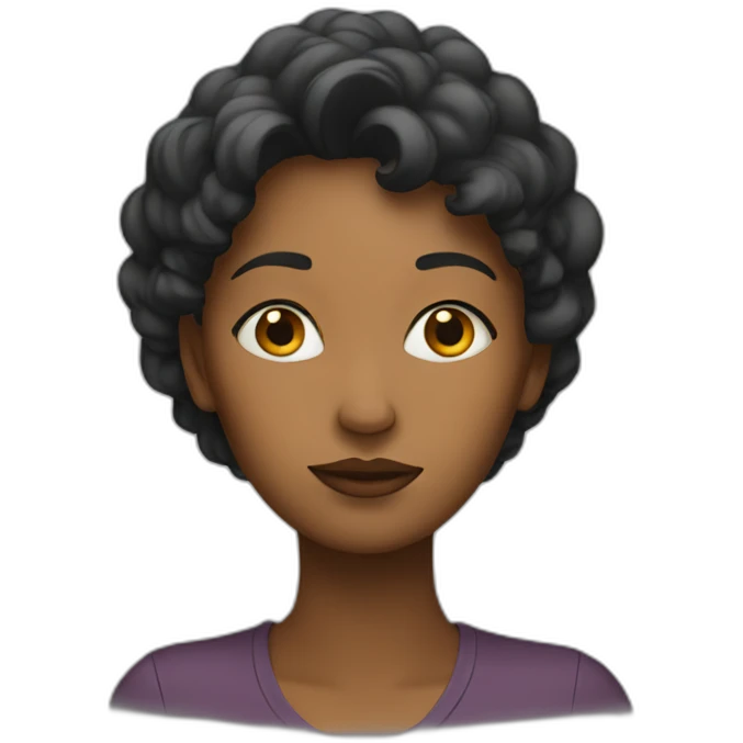 A woman thinking emoji