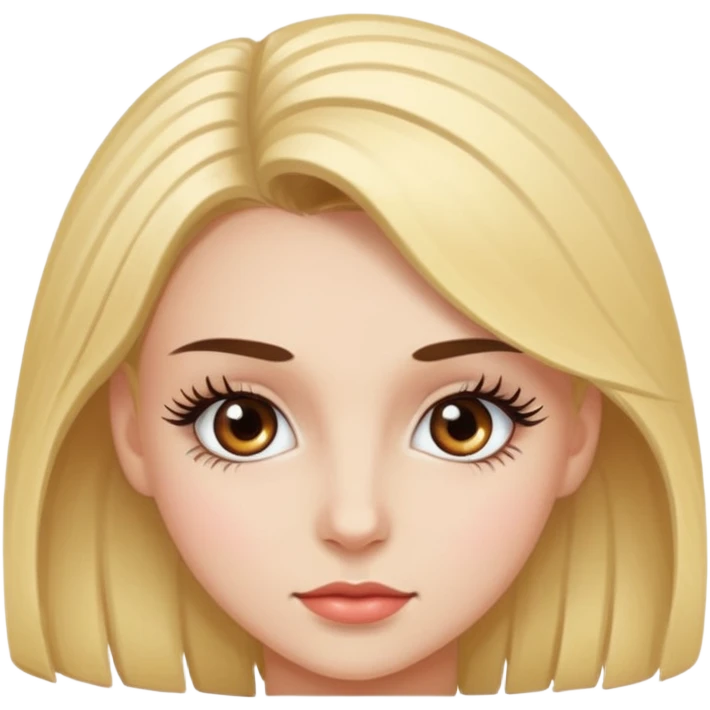 Гарна дівчина з крутими виразними віямм emoji