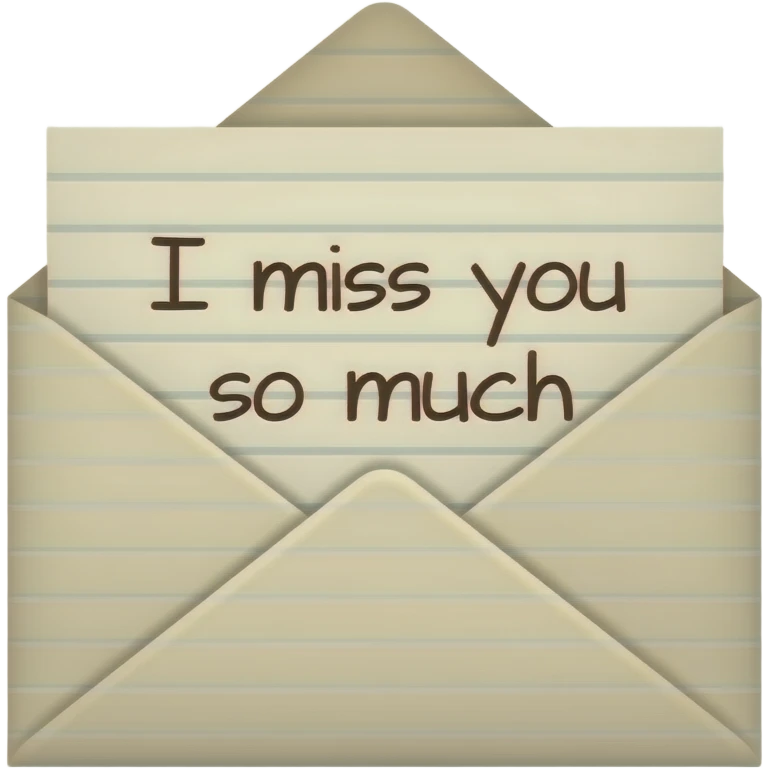 I miss you so much in letters emoji