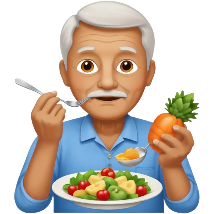 una imagen de un abuelo de 63 años con una enfermedad cardiovascular pero puedes poner donde creas adecuado ya sea al rededor o donde se vea vbien habitos saludables como buena alimentacion signos vitales.. PERO QUE NO SEA UN MEDICO SINO UNA  O SEA UN ABUELO DE 63 AÑOS NORMAL SIN BATA MEDICA emoji