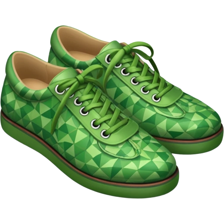 green patterned shoes  emoji