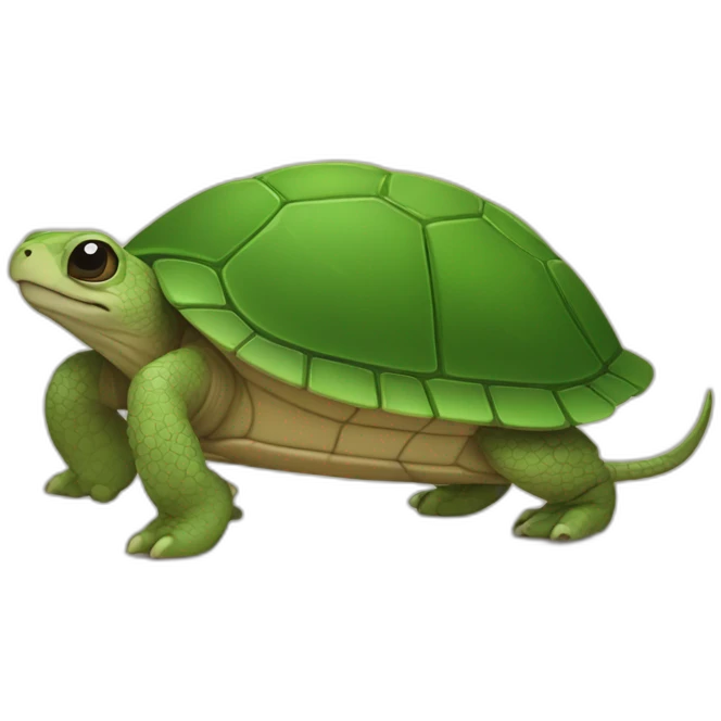 Souris sur une tortue emoji