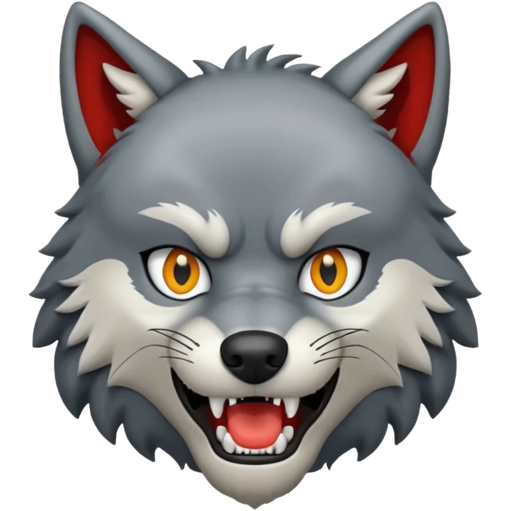 Scary wolf emoji