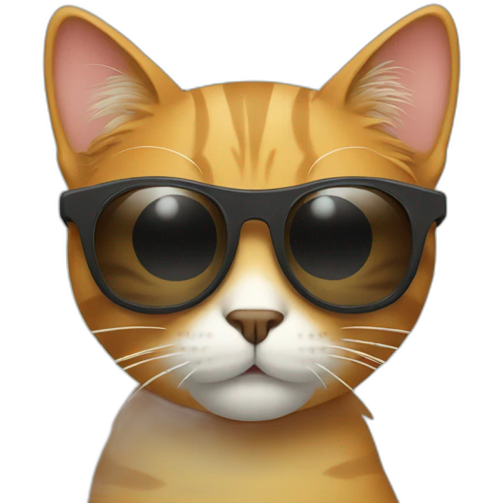 Cat with sunglasses emoji
