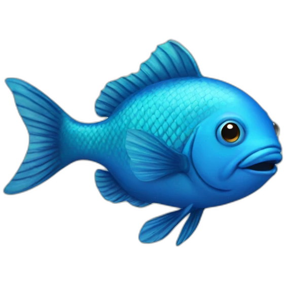 Blue fish emoji