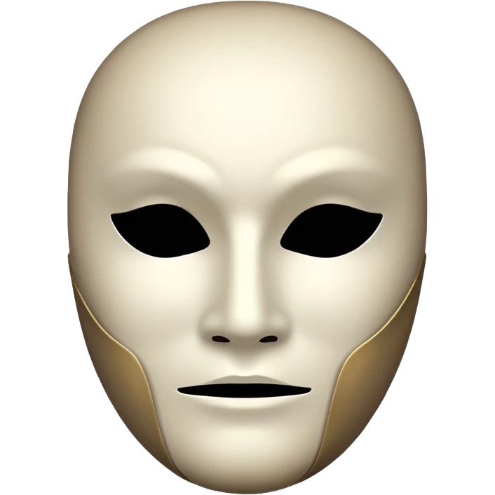Vessel from Sleep Token, masked figure, mysterious, shadowy, enigmatic, stylized as an emoji emoji