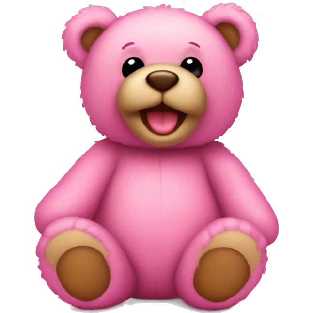 teddy bear pink emoji
