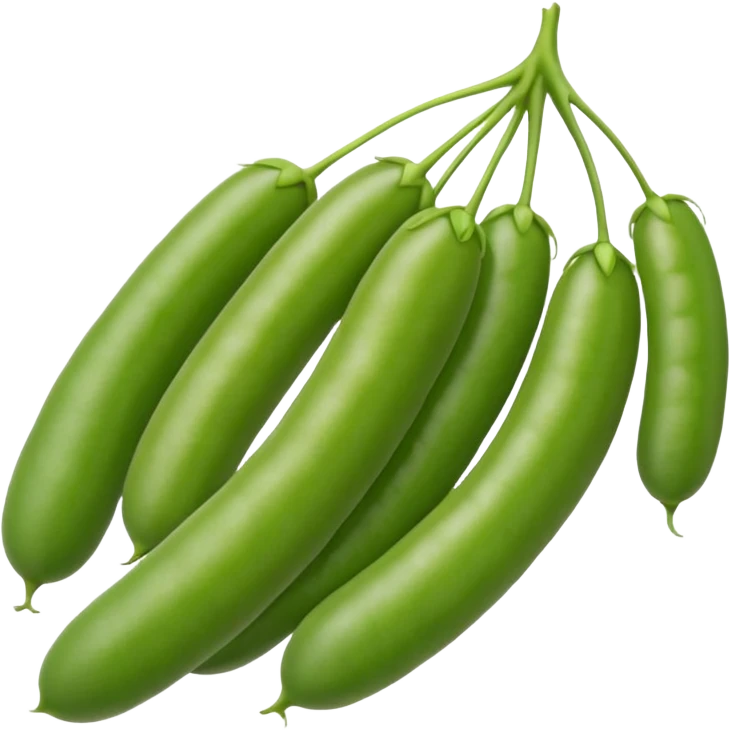 mung beans, cluster or scatter, whole, smooth oval, glossy, vibrant green, color variation, fresh, uncooked, firm, no sprouting, no bowl, no packaging, no faces, clean 3D, soft lighting, transparent background, emoji scale emoji