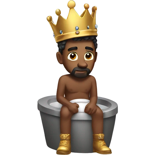 King staying on toilet  emoji