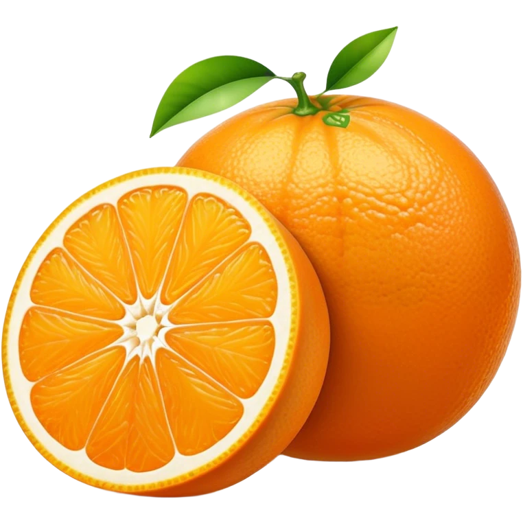 Cinematic juicy orange, sliced open to reveal glistening, bright citrus flesh, soft golden highlights, fresh and refreshing, natural and vibrant. emoji