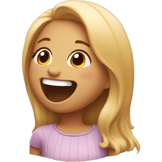Girl giggling  emoji
