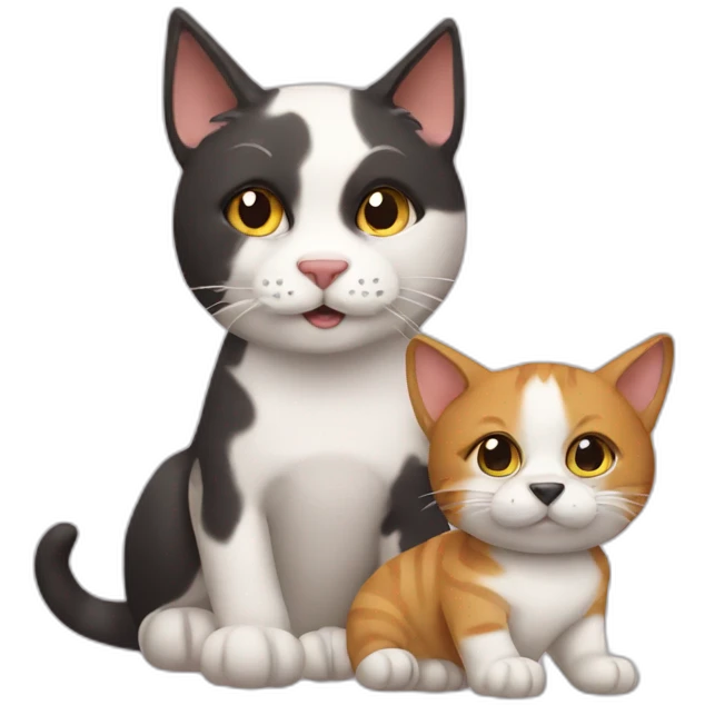 Cat with dog emoji
