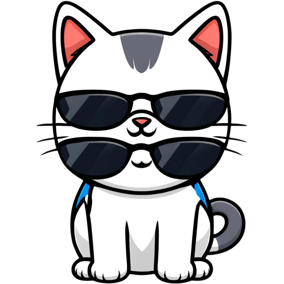 Cat with sunglasses emoji